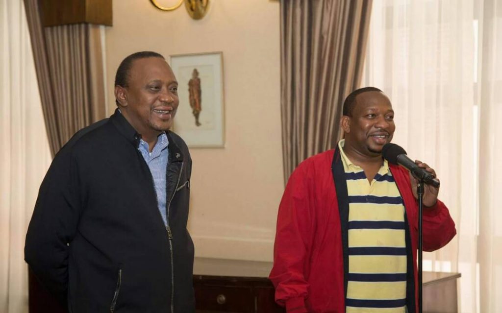 President Kenyatta with Nairobi Governor Mike SOnko