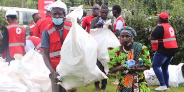 Red Cross Donates Relief Items to over 200 Bududa Landslide Victims