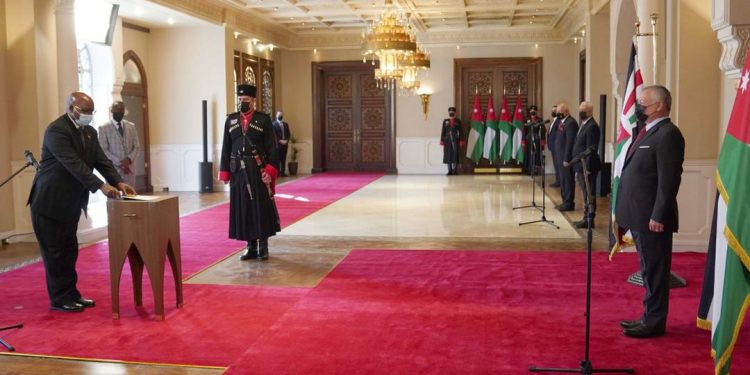 Amb. Isaac Sebulime Received as Ugandan Ambassador to Jordan