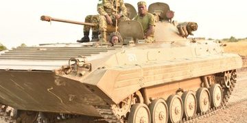 Maj Gen Muhanga Inspects Joint Forces That Captured Boga Airfield, Tchabi And Kainama