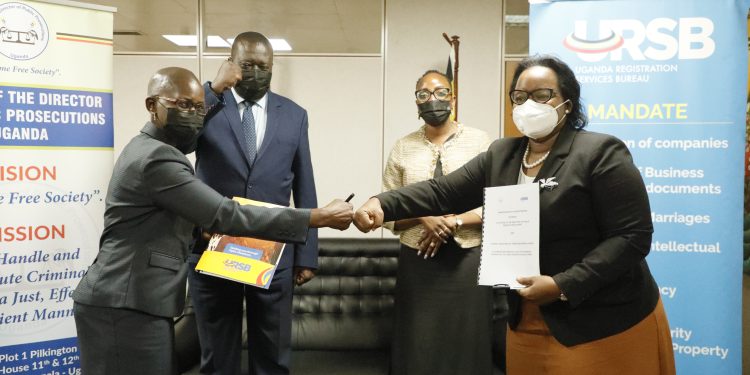 DPP, URSB Sign Working MoU to Support Execution of Laws