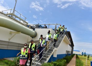 Minister Cheptoris, Development Partners Inspect Katosi Water Works