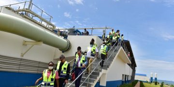 Minister Cheptoris, Development Partners Inspect Katosi Water Works