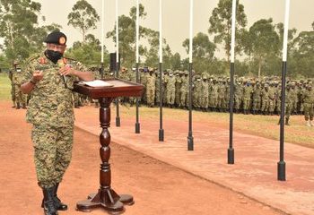 CDF Gen Mbadi Flags off Uganda Battle Group XXXV to Somalia