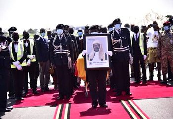 Pictorial: Sadness, Grief as Oulanyah’s Remains Received Home