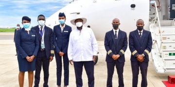 Museveni Lauds Uganda Airlines’ Hospitality, Professionalism
