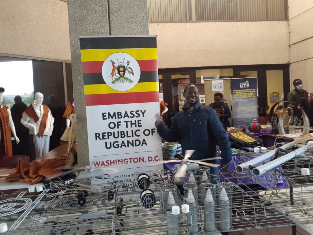 Ronald Nnam showcasing his ship in Washington DC