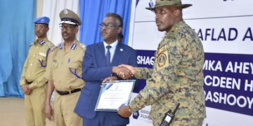 Somalia Awards UPDF Contingent Commander Brig Gen Katungi for Securing Elections