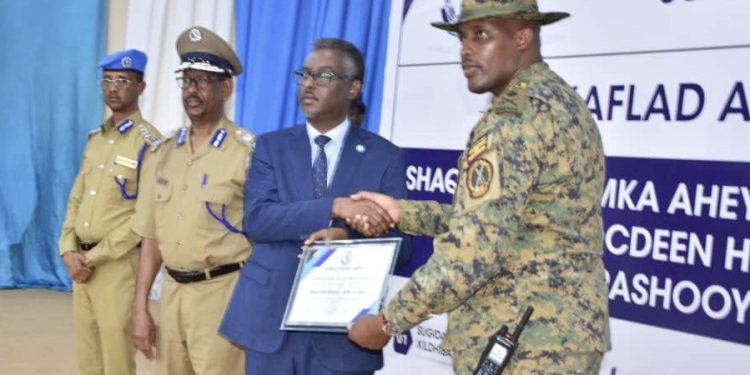 Somalia Awards UPDF Contingent Commander Brig Gen Katungi for Securing Elections