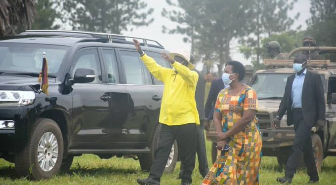 Museveni Arrives in Omoro to Canvas Support for Ojok Oulanyah