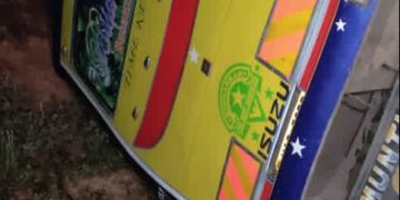 Bismarkan Bus Veers off Road at Kabaraga Hills in Kabale