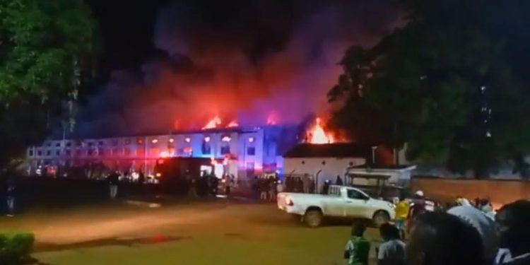 Fire Guts Kakira Sugar Works Stores in Jinja