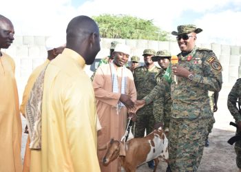 Eid: ATMIS Sector One Commander Brig Gen Katungi Donates Food to Somali Community