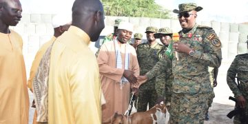 Eid: ATMIS Sector One Commander Brig Gen Katungi Donates Food to Somali Community