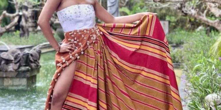 Beauty Queen Ashlei Watson Showcases Bark Cloth, Busuti at Miss Global 2022 in Indonesia