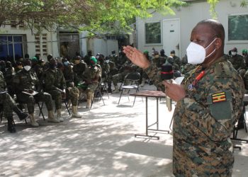 Gen Mbadi Inspects UPDF Troops in Somalia, Commits to Improve Welfare
