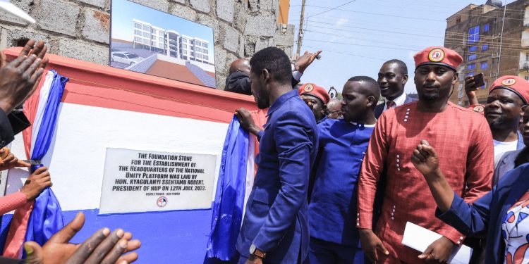 Bobi Wine Lays Foundation Stone for Parallel NUP Headquarters in Bwaise
