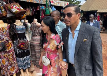 Actor Terrence Howard, Wife Visit Buganda Road Crafts Village
