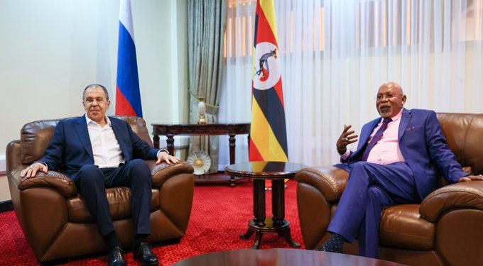 Russian Foreign Minister Sergey Lavrov in Uganda
