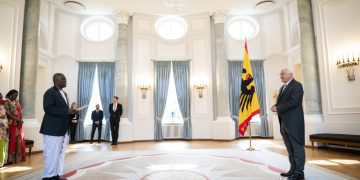 Amb Mubiru Presents Credentials to German President as Uganda Celebrates 60-Years of Cooperation