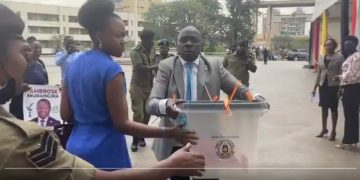 EALA Polls: Drama as MP Odria Storms House Carrying Ballot Box