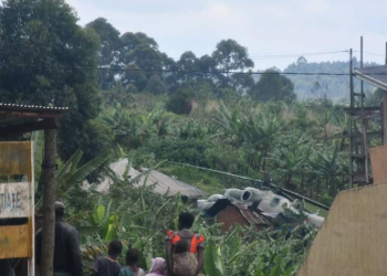 UPDF Helicopter Crashes into House in Fort Portal