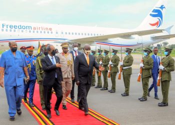 Somali President Hassan Sheikh Mohamud in Uganda for 60th Independence Day Celebrations