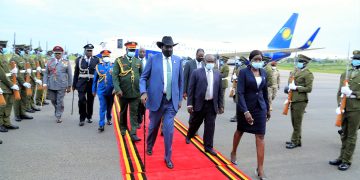 Salva Kiir in Uganda ahead of 60th Independence Anniversary