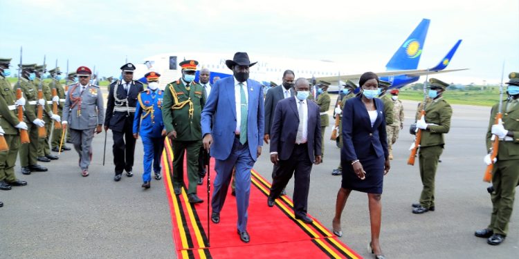 Salva Kiir in Uganda ahead of 60th Independence Anniversary