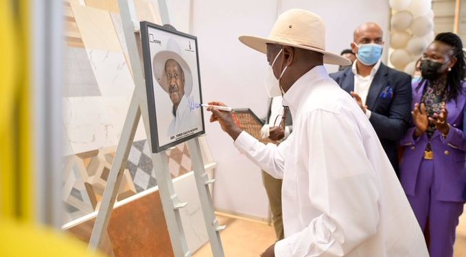 Museveni Commissions Tiles Factory, Urges Investors to Buy Local Raw Materials