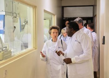 Princess Anne in Uganda, Visits Virus Research Institute in Entebbe