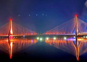 16 Days of Activism: Source of Nile Bridge Lit Orange in Call to end Violence against Women and Girls