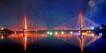 16 Days of Activism: Source of Nile Bridge Lit Orange in Call to end Violence against Women and Girls