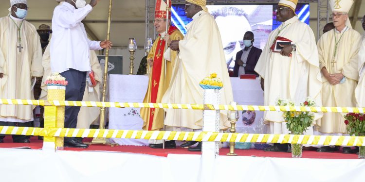 Pictorial: Museveni Lauds Pope Francis for Recognising Father Ambrosoli’s Work