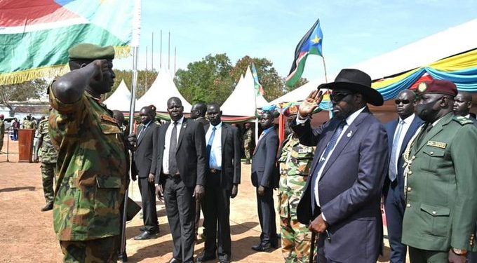 Kiir Flags off over 700 South Sudan Soldiers to DR Congo