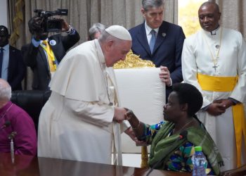 VP Alupo Meets His Holiness Pope Francis in Juba