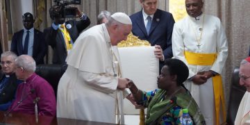 VP Alupo Meets His Holiness Pope Francis in Juba