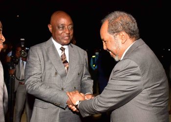 Somali President Sheikh Mohamud in Uganda for Pass-out of Trainees at Butiaba