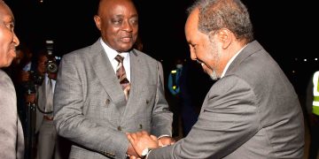 Somali President Sheikh Mohamud in Uganda for Pass-out of Trainees at Butiaba