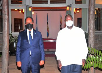Museveni Receives Somalia Leader Sheikh Mohamud