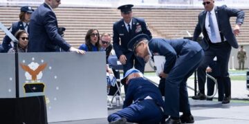 Joe Biden Trips, Falls on Stage at US Air Force Academy