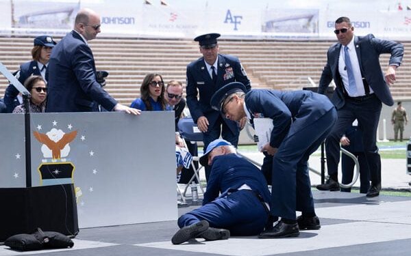 Joe Biden Trips, Falls on Stage at US Air Force Academy