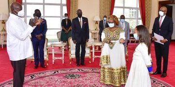 Pictorial: Museveni Receives Credentials From 9 New Envoys to Uganda