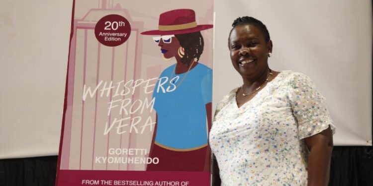 Makerere Dons Acclaim Novelist Goretti Kyomuhendo as She Re-launches “Whispers from Vera”