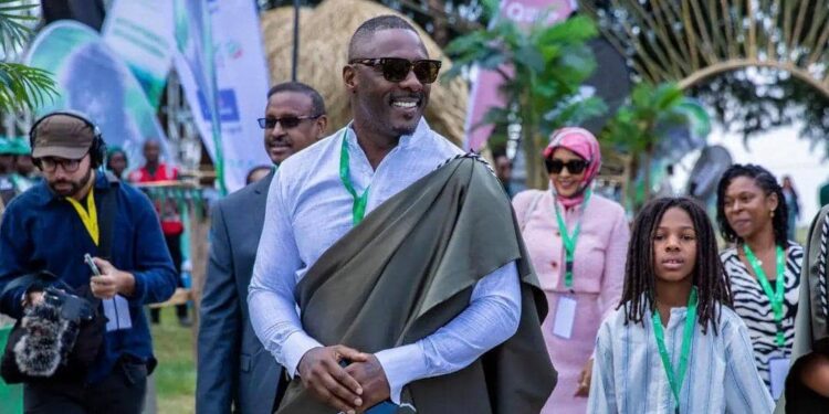 Idris Elba and Wife Sabrina in Rwanda, Name Baby Gorillas