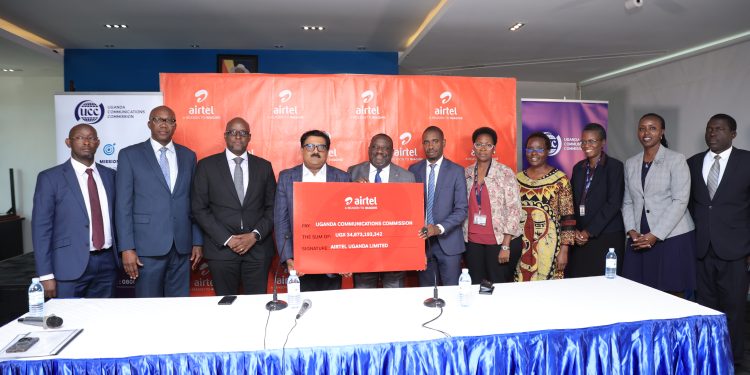 Airtel Pays out Shs34.8bn to UCC to Develop Rural Communications Infrastructure