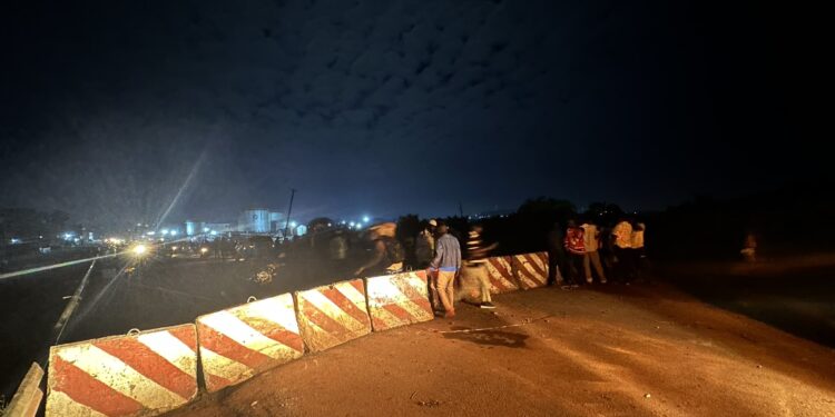 Kampala – Masaka Highway Road Caves in at Kyengera