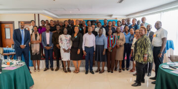 Group Photo of HRs and Talent Leaders after the discussion today afternoon at Golden Tulip Hotel in Kampala