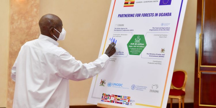 Museveni, EU Commissioner Virginijus Sign Shs167bn Forestry Partnership