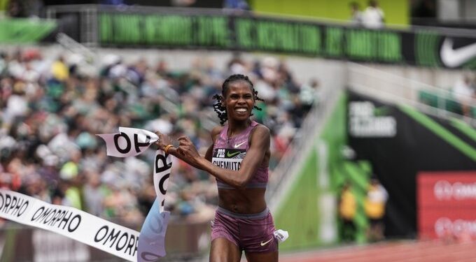 Peruth Chemutai Sets New National Record in Oregon